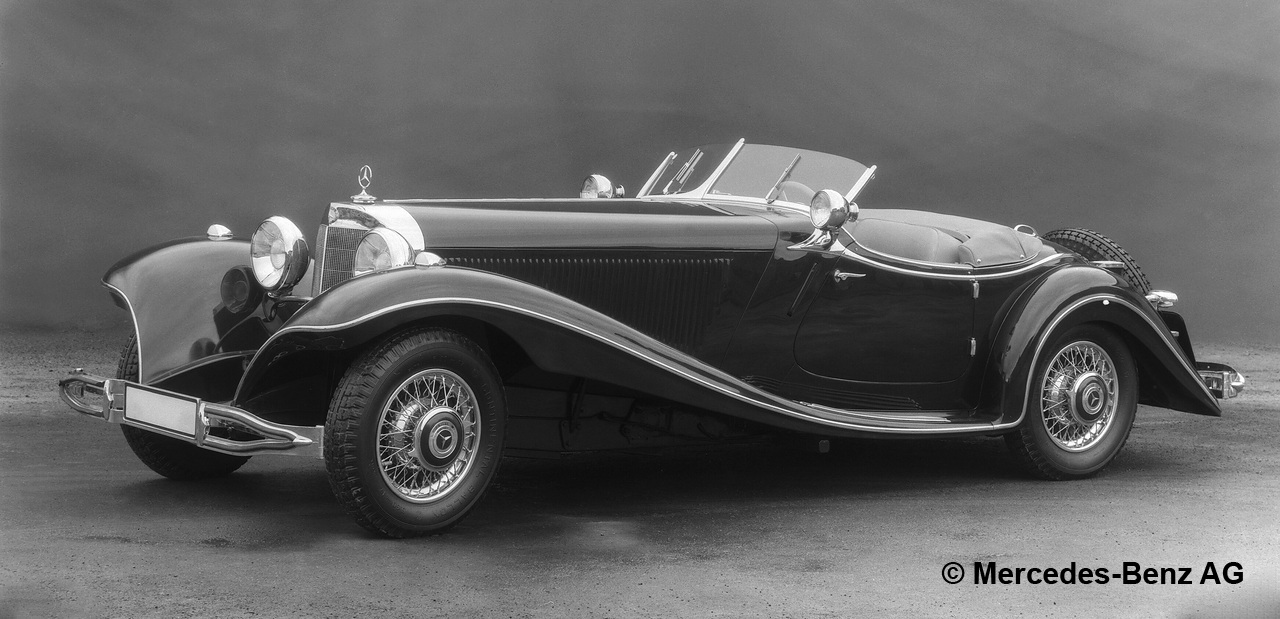Mercedes-Benz Typ 500 K, 160 PS, Roadster, Bauzeit: 1934 bis 1936.